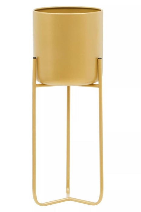 Floor Standing Planter - Gold