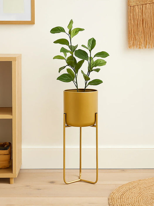 Floor Standing Planter - Gold