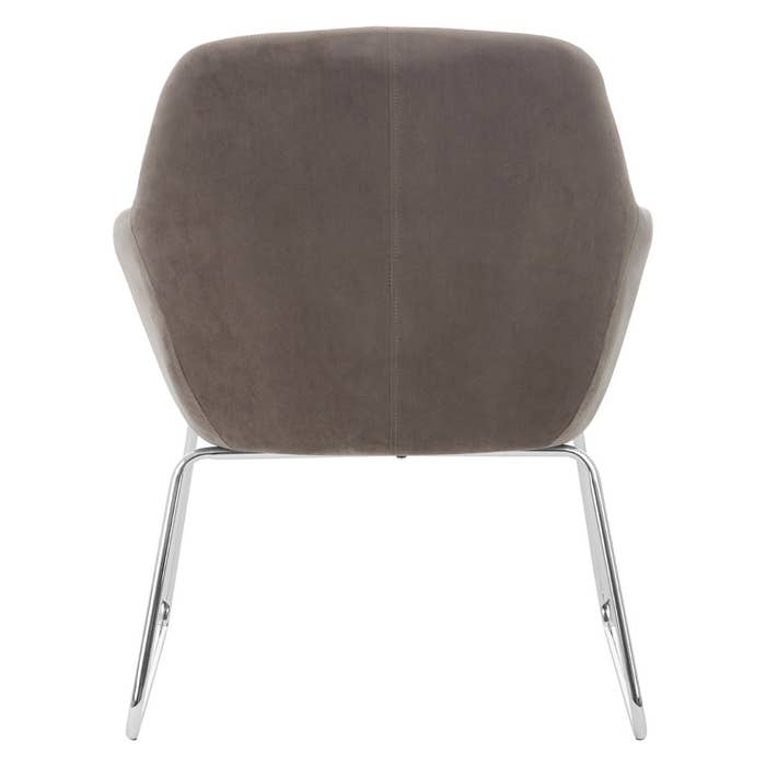 Scandi Grey Occasional Chair with Chrome Legs