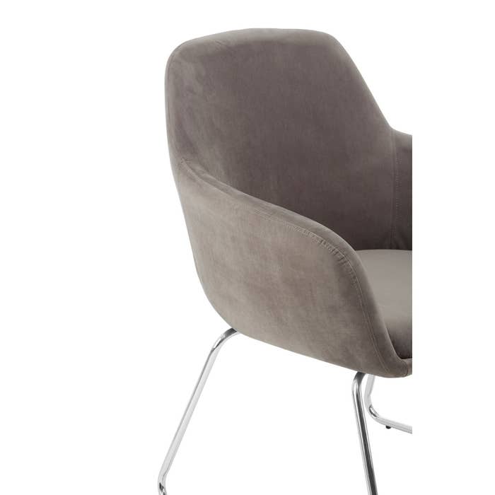 Scandi Grey Occasional Chair with Chrome Legs