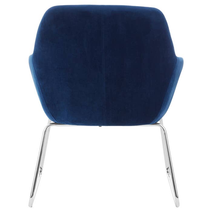 Scandi Blue Occasional Chair with Chrome Legs