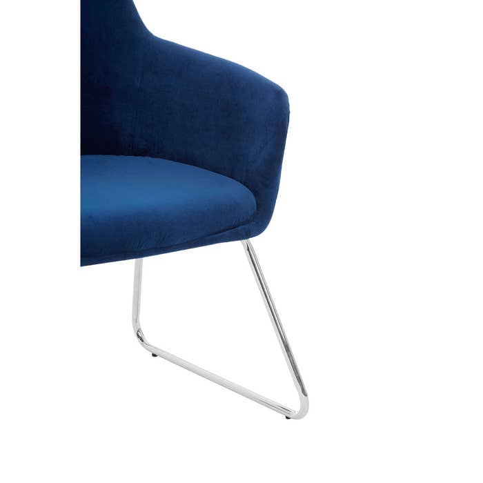 Scandi Blue Occasional Chair with Chrome Legs