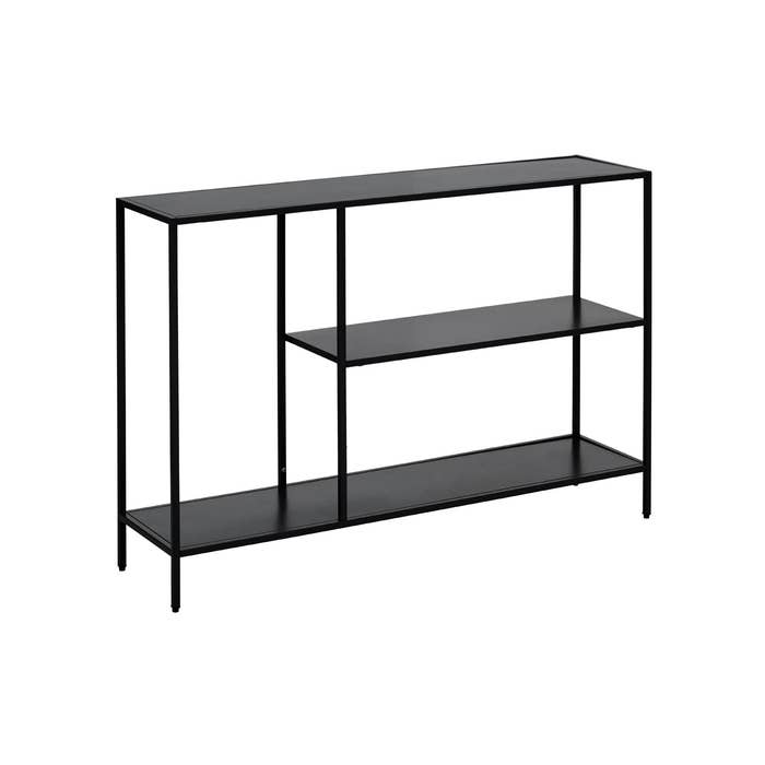 Black Metal Shelf Unit Console Table