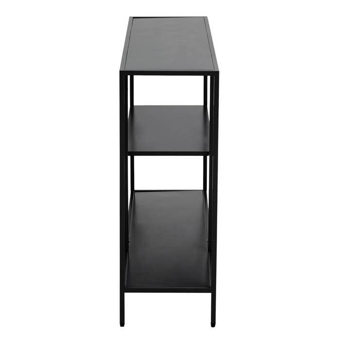 Black Metal Shelf Unit Console Table