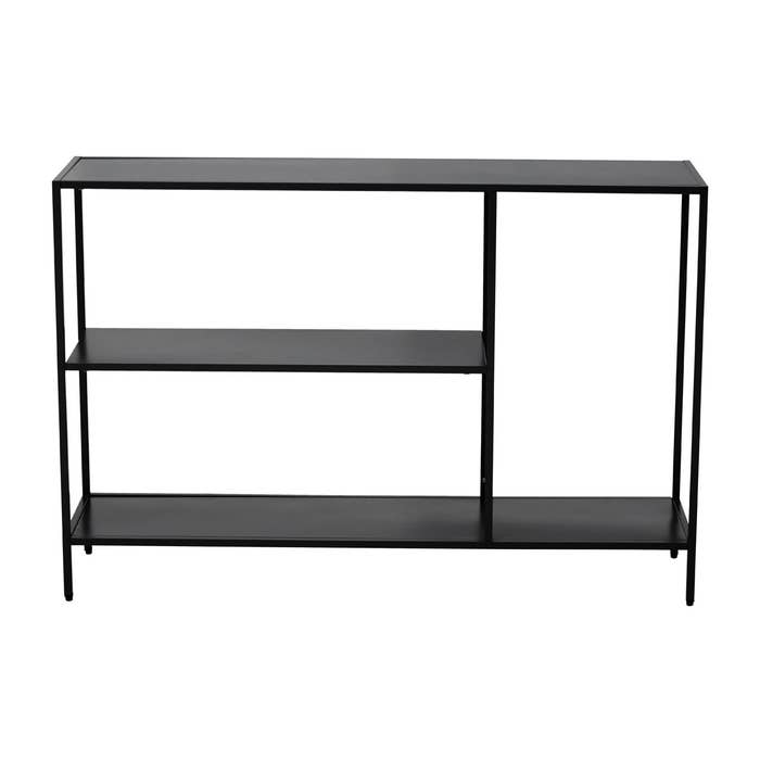 Black Metal Shelf Unit Console Table