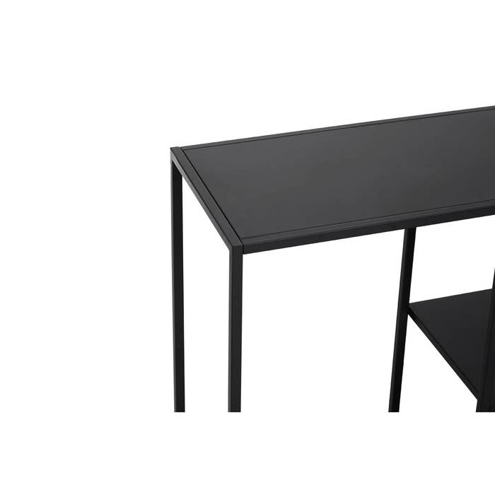 Black Metal Shelf Unit Console Table