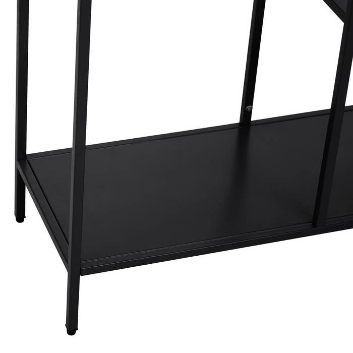 Black Metal Shelf Unit Console Table