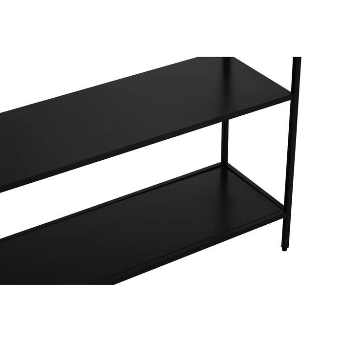 Black Metal Shelf Unit Console Table