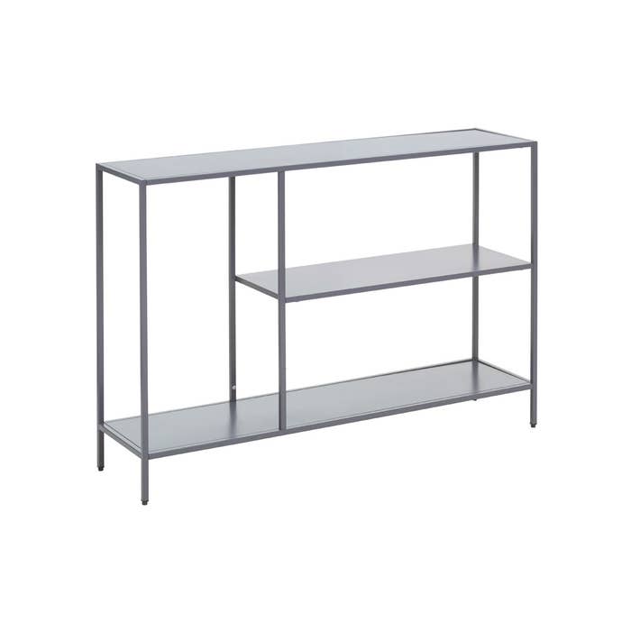 Grey Metal Shelf Unit Console Table