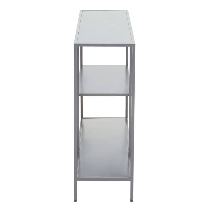 Grey Metal Shelf Unit Console Table