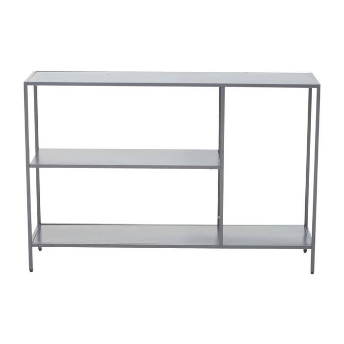 Grey Metal Shelf Unit Console Table