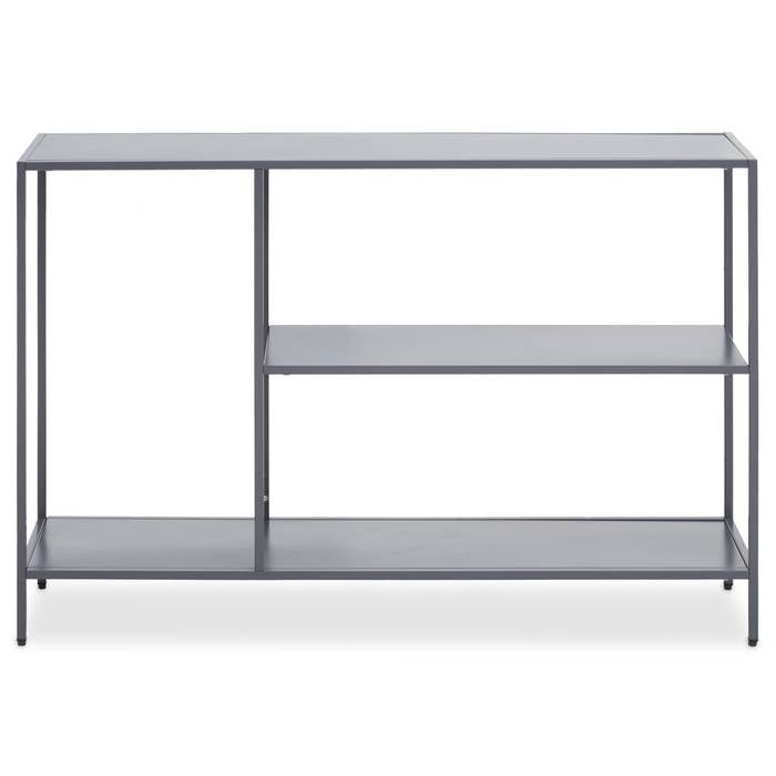 Grey Metal Shelf Unit Console Table