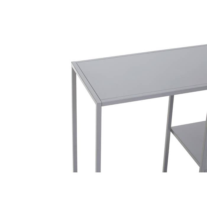 Grey Metal Shelf Unit Console Table