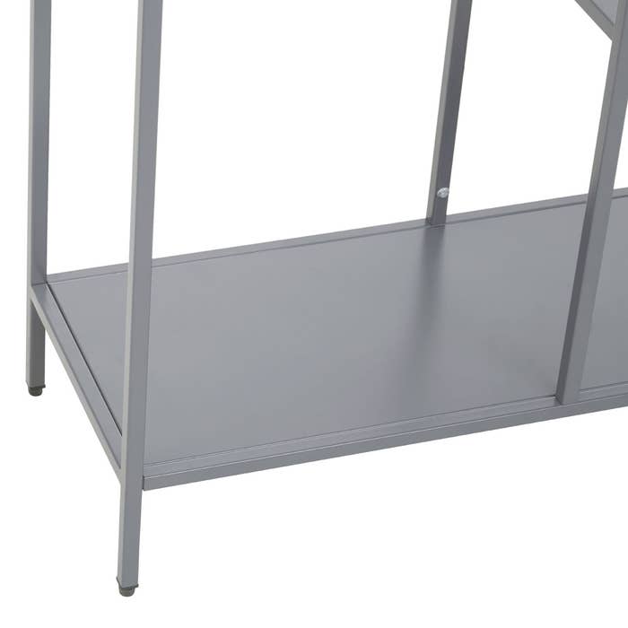 Grey Metal Shelf Unit Console Table