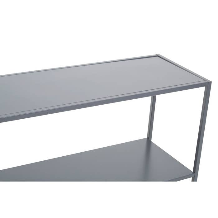 Grey Metal Shelf Unit Console Table