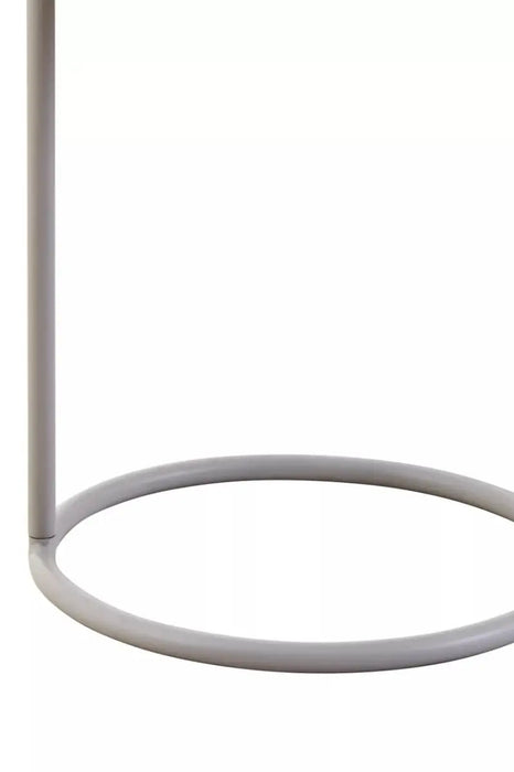 Hanging Floating Tray Style Side Table with Round Grey Top and Grey Legs