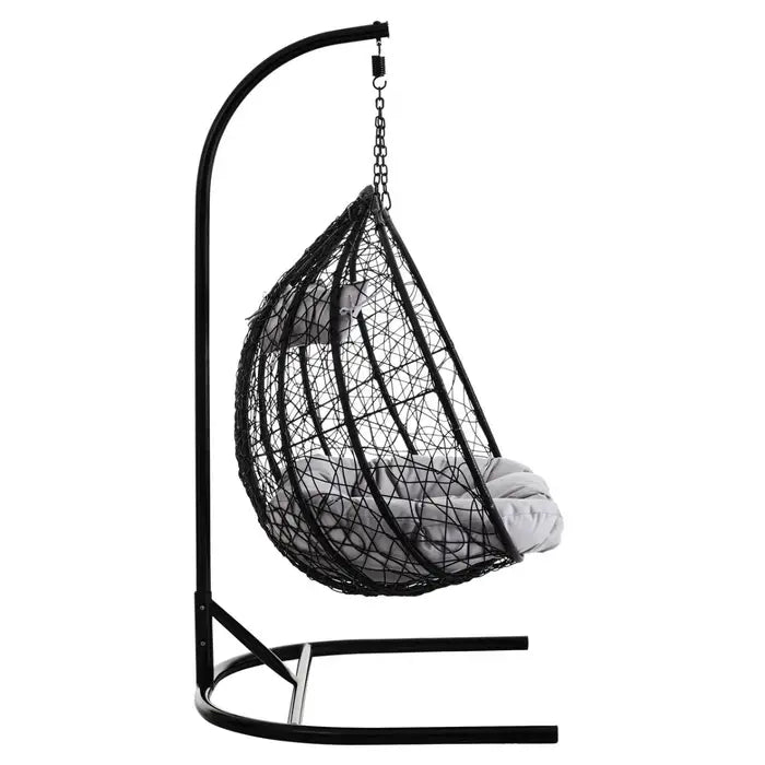 Garden / Conservatory Egg Double Hanging Chair - Black