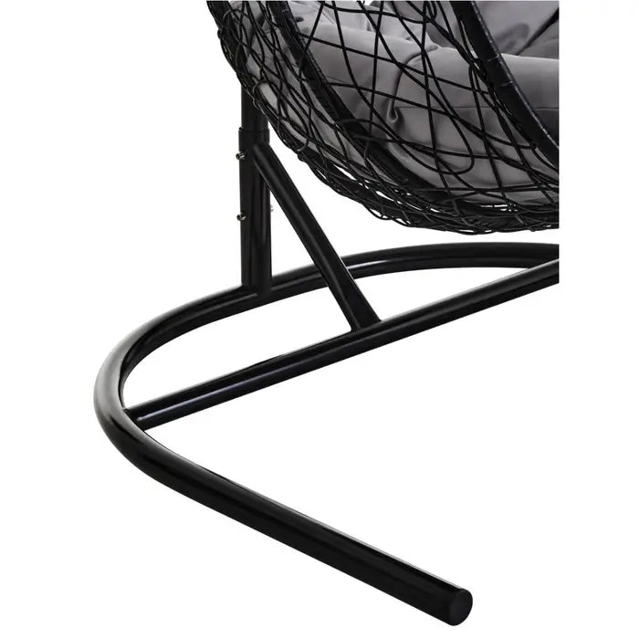 Garden / Conservatory Egg Double Hanging Chair - Black