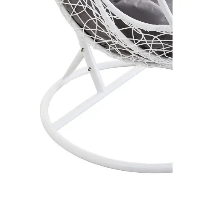 Garden / Conservatory Egg Hanging Chair with Cut Out Sides - White