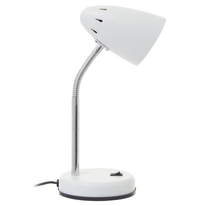 Essential Flexible Metal Desk Lamp with Circular Base