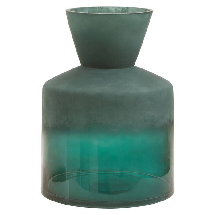 Green Ombre Large Glass Vase