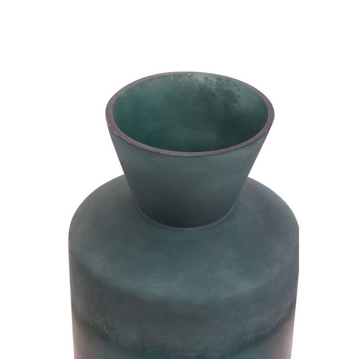 Green Ombre Large Glass Vase