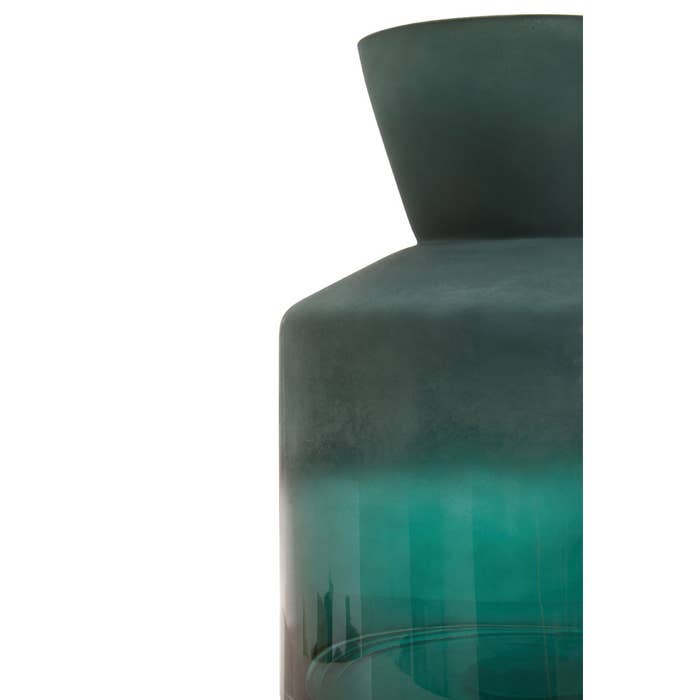 Green Ombre Large Glass Vase