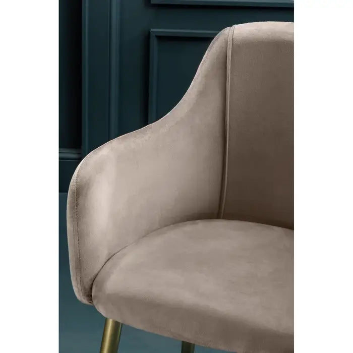 Mink Velvet Dining Chair