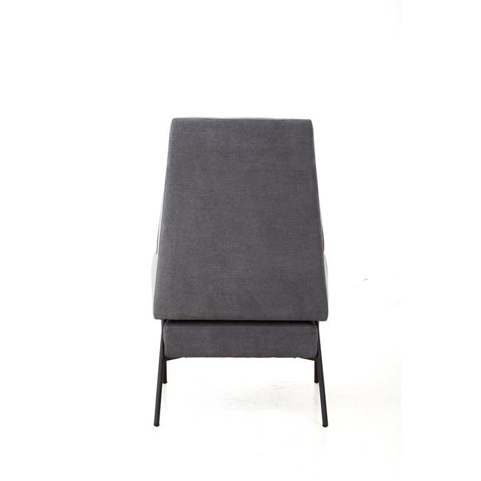 Ash Grey Velvet Accent Chair