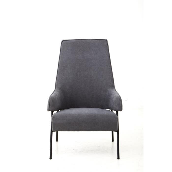 Ash Grey Velvet Accent Chair