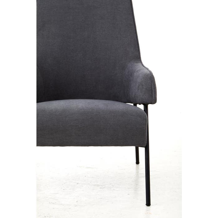 Ash Grey Velvet Accent Chair