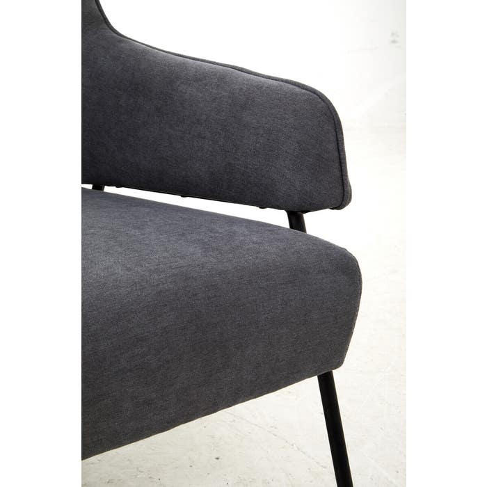 Ash Grey Velvet Accent Chair