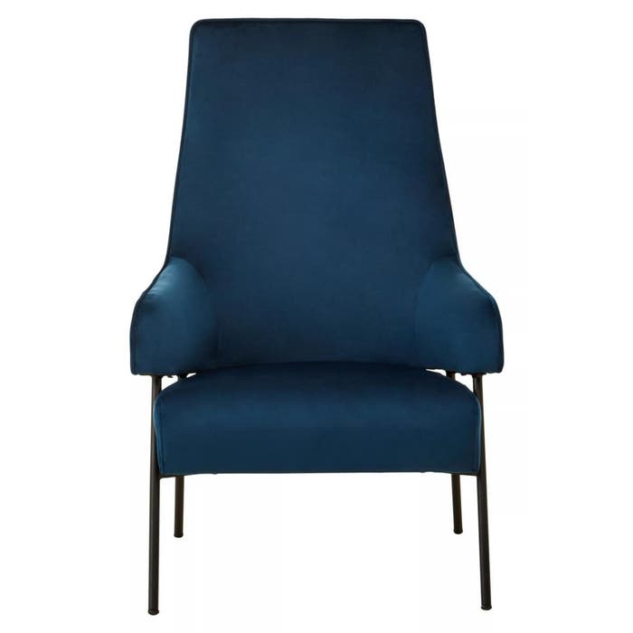 Blue Velvet Accent Chair