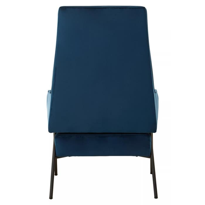 Blue Velvet Accent Chair