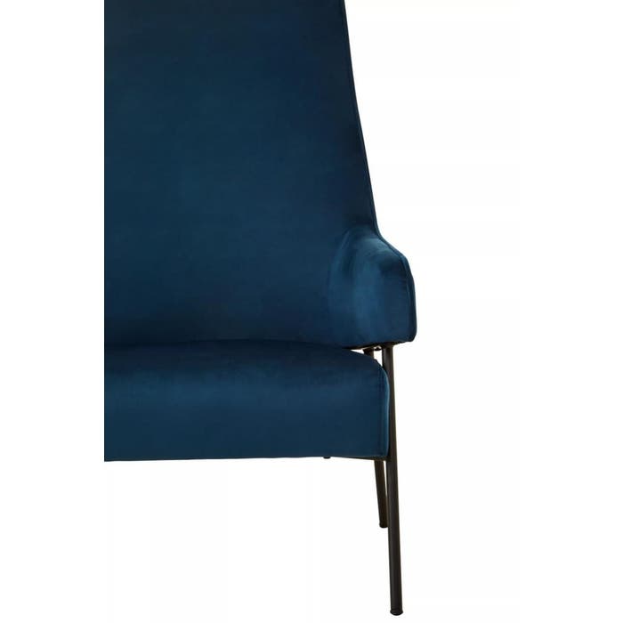 Blue Velvet Accent Chair