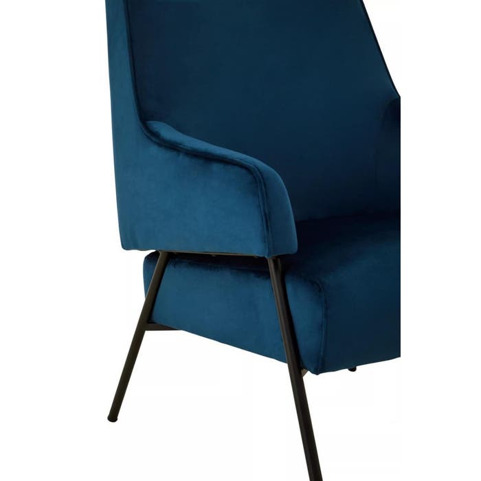 Blue Velvet Accent Chair