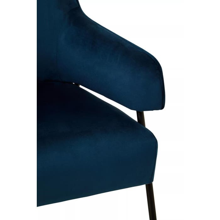 Blue Velvet Accent Chair