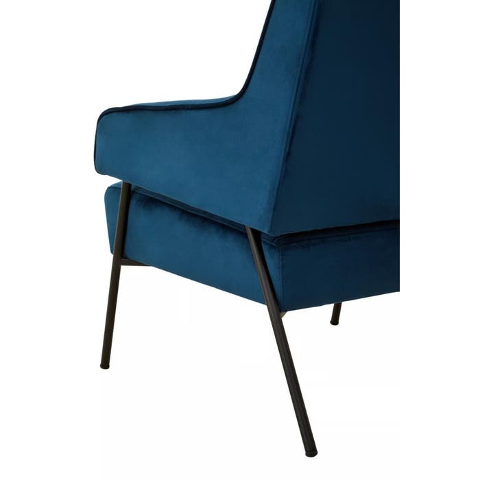 Blue Velvet Accent Chair