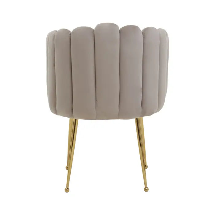 Shell Mink Velvet Dining Chair