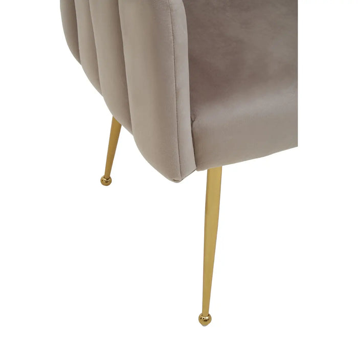 Shell Mink Velvet Dining Chair