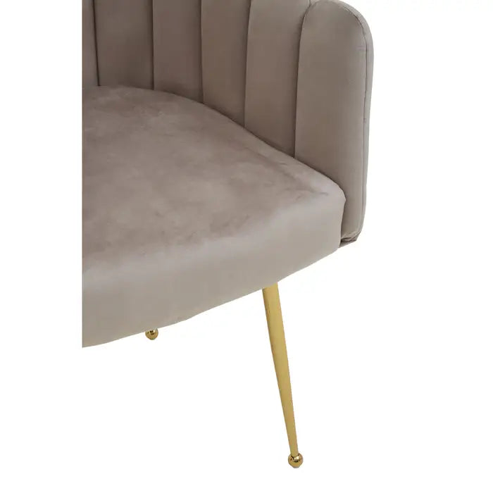 Shell Mink Velvet Dining Chair