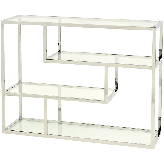 Linton Small Steel and Glass Modular Shelving Unit