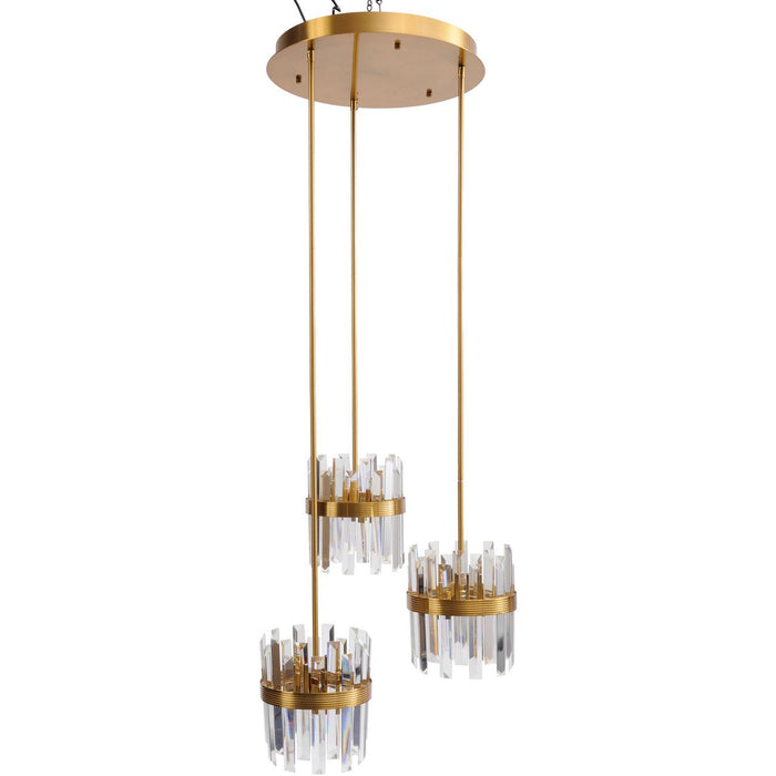 Set Of Three Crystal Pendant Lights E14 40W 12