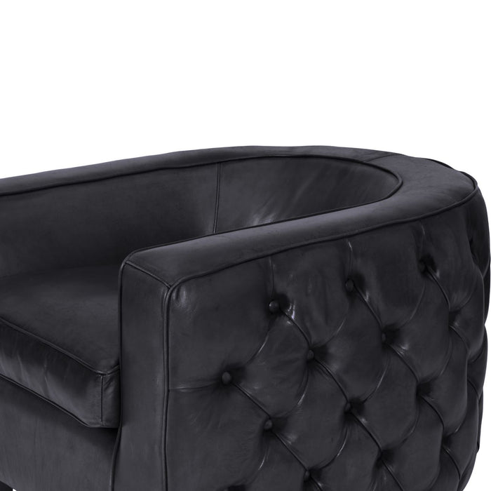 Helix Chester Club Chair Fumee Leather