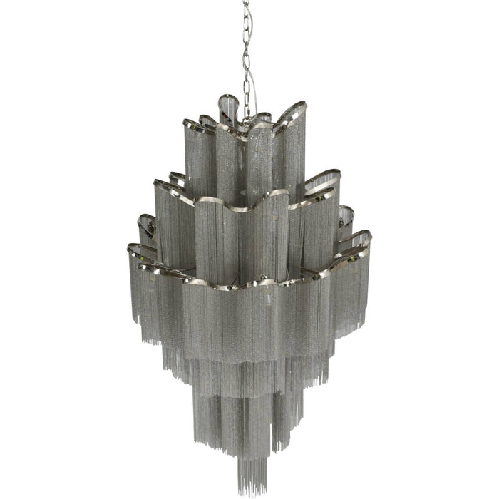 Niagara Silver Chain 15 Light Pendant Lamp Extra Large