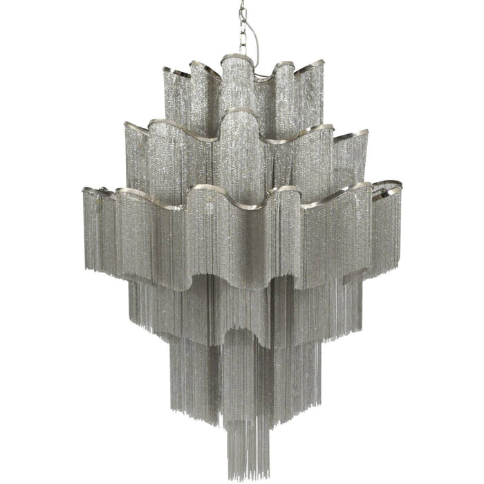 Niagara Silver Chain 15 Light Pendant Lamp Extra Large