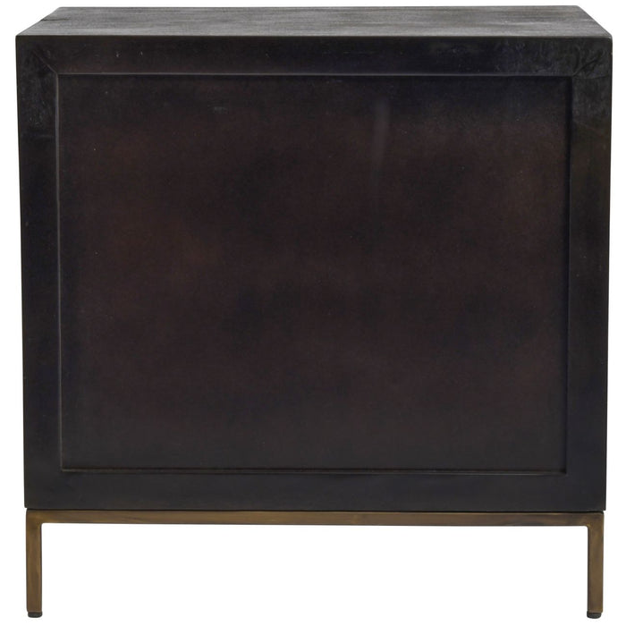 Varenna Espresso Stained Wooden 2 Drawer Bedside Table