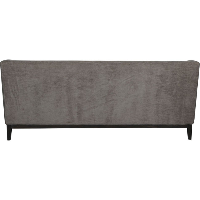 Theodore Buttoned Sofa in Warm Grey Fabric 200cm