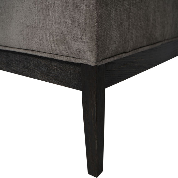 Theodore Buttoned XL Ottoman in Warm Grey Fabric 140x76cm