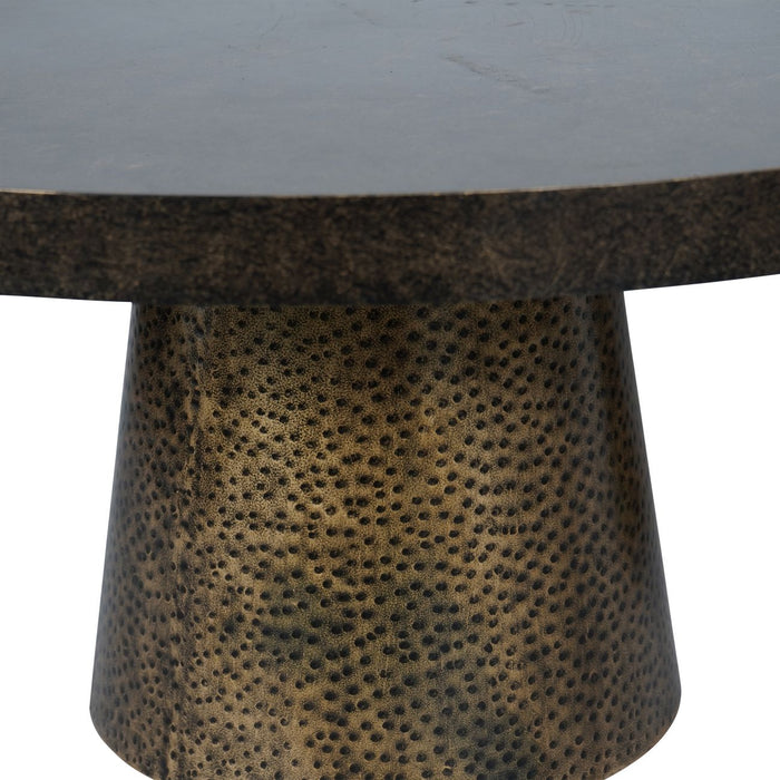 Sandbanks Set of 2 Iron Coffee Tables in Rustic Antique Gold